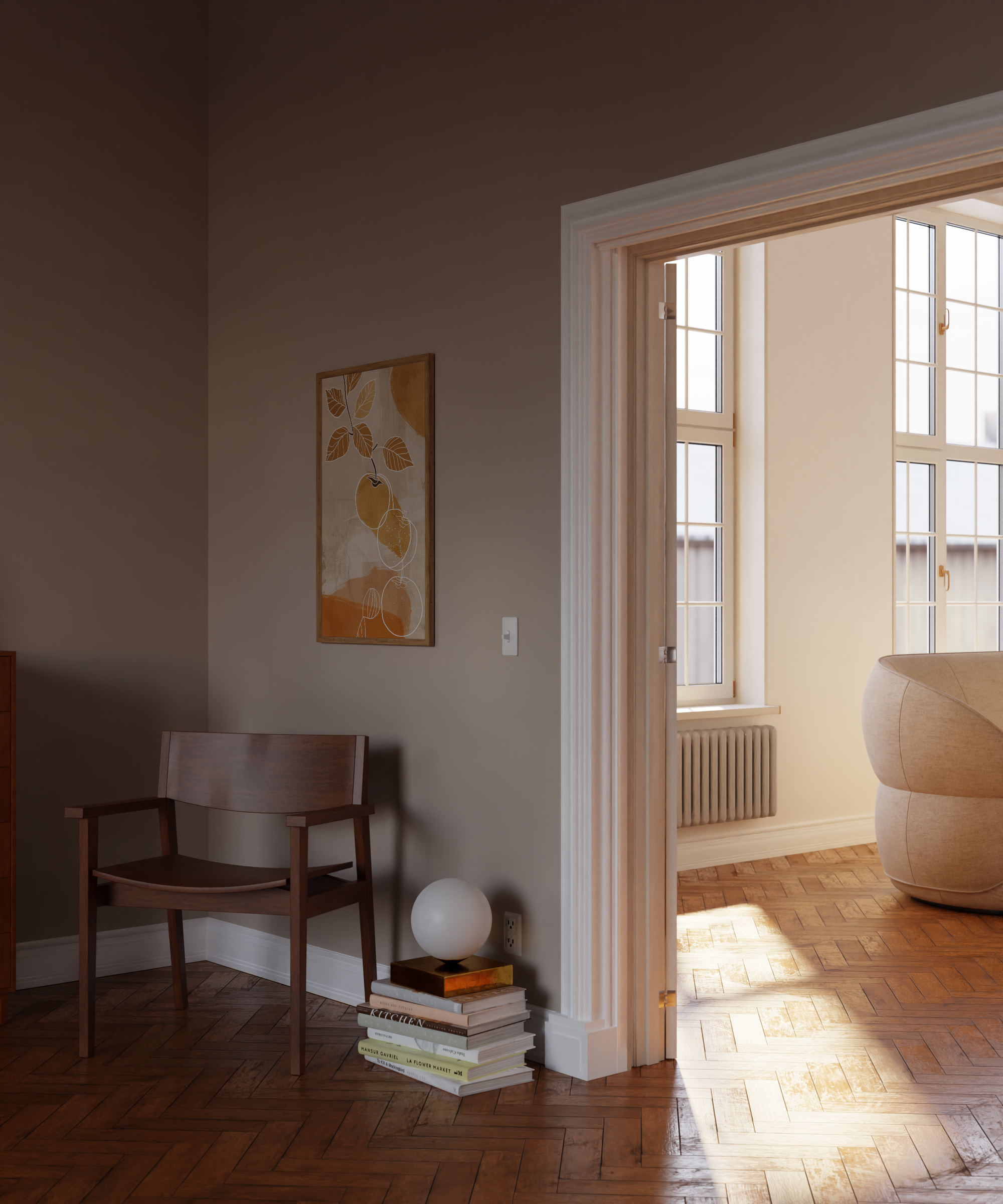 Scandinavian Orange Composition Print