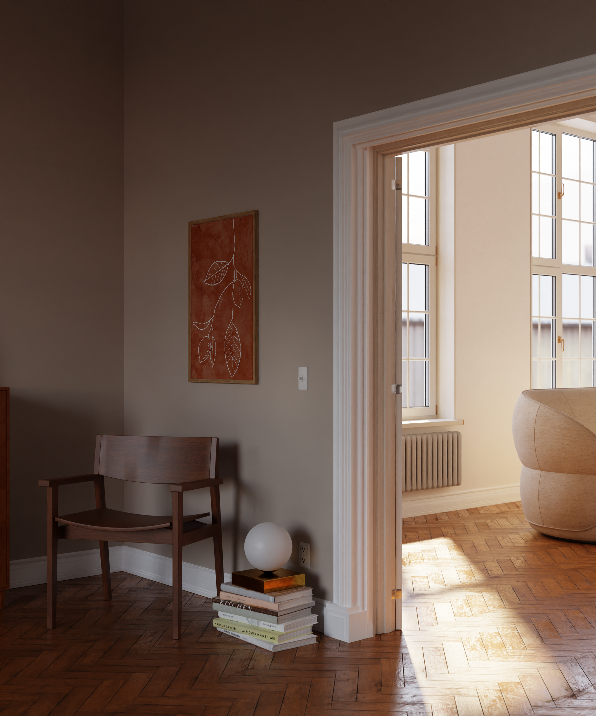 Citrus Line Drawing Print