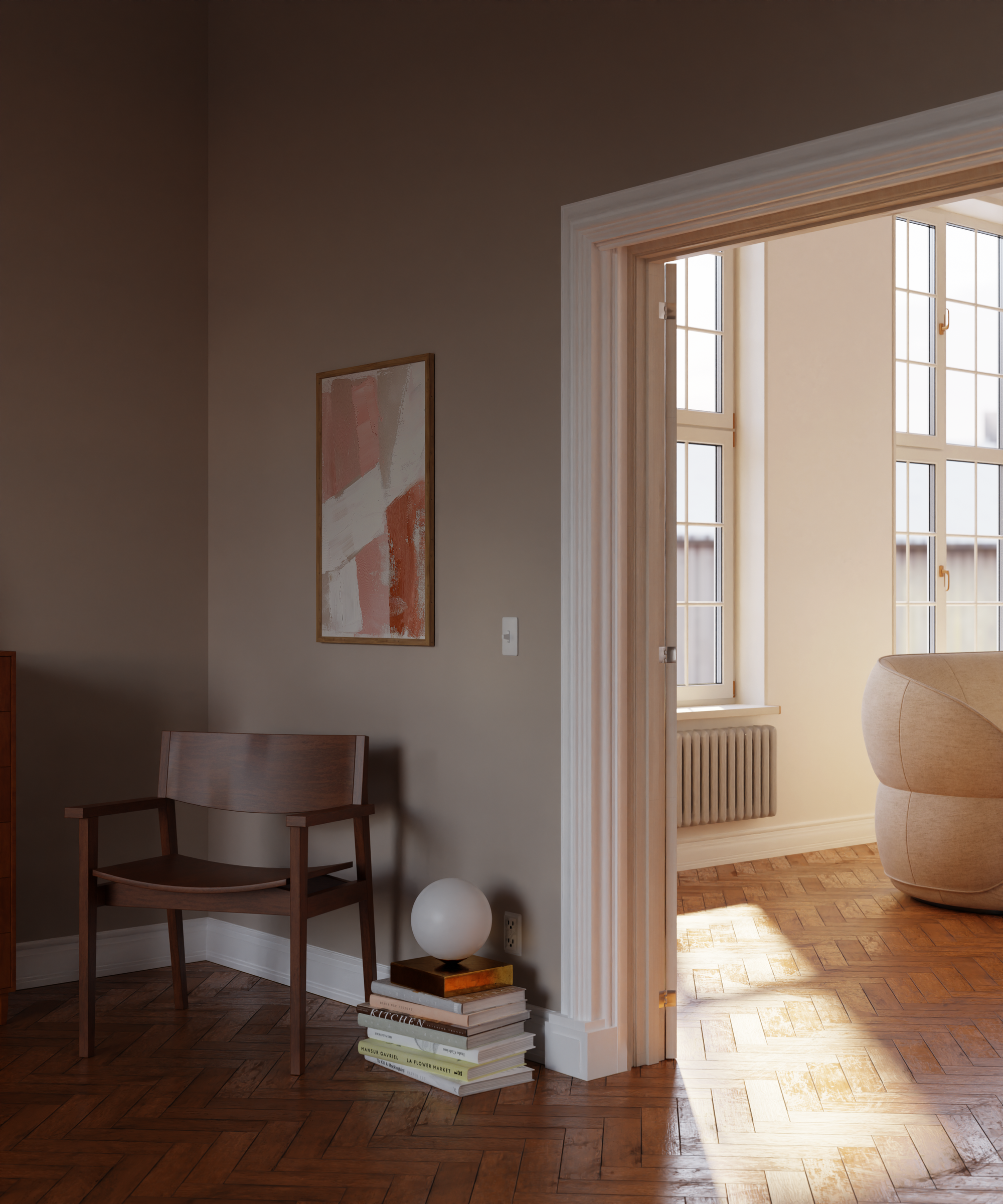 Peach Terracotta Color Calm Print