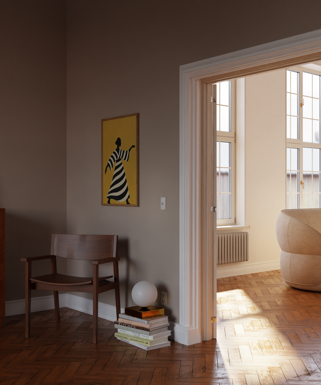 Yellow Minimalist Portrait Gallery Print