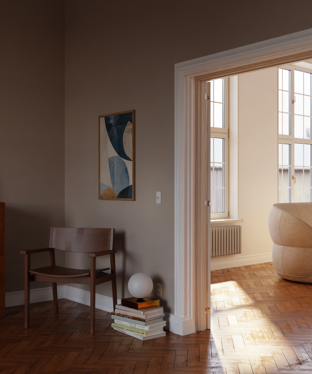 Blue Navy Shapes No.1 Print