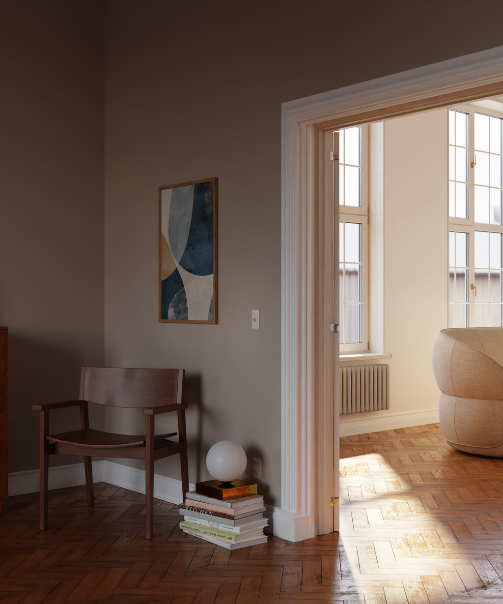 Blue Navy Shapes No.2 Print