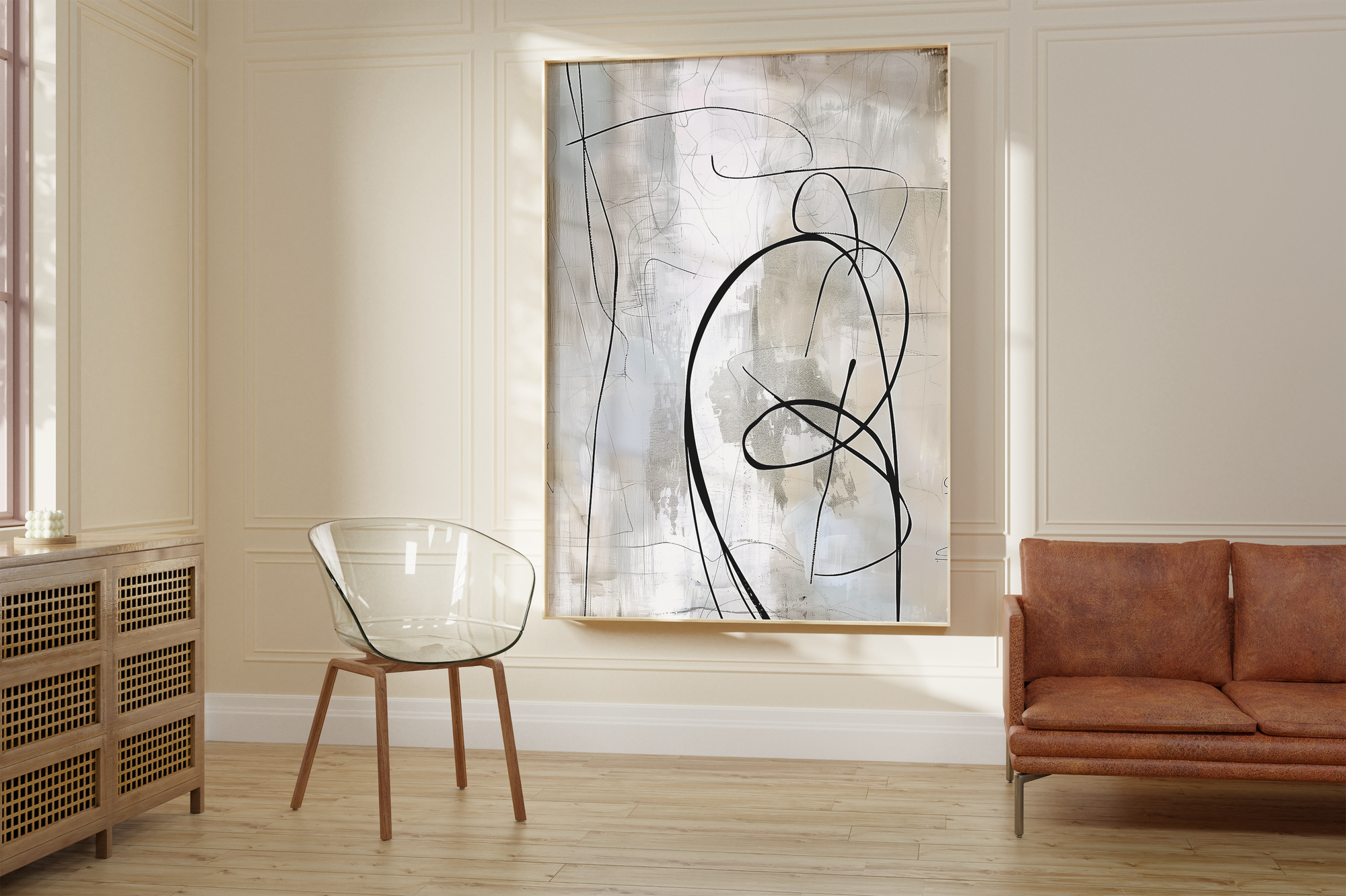 Modern Artful Line Print