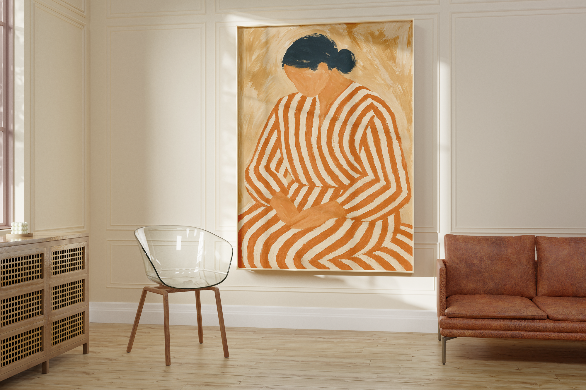 Minimalist Terracotta Woman Print