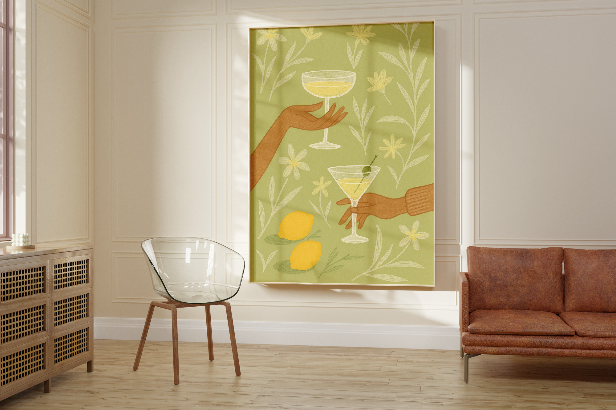 Lemon Cocktail Celebration Print