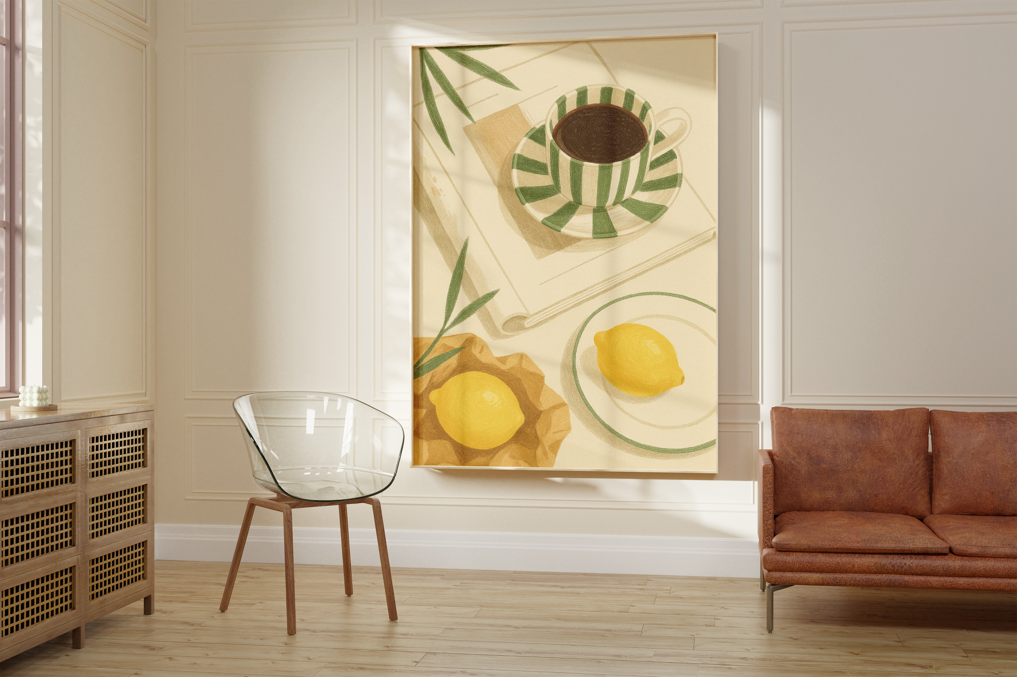 Scandinavian Coffee & Lemon Print