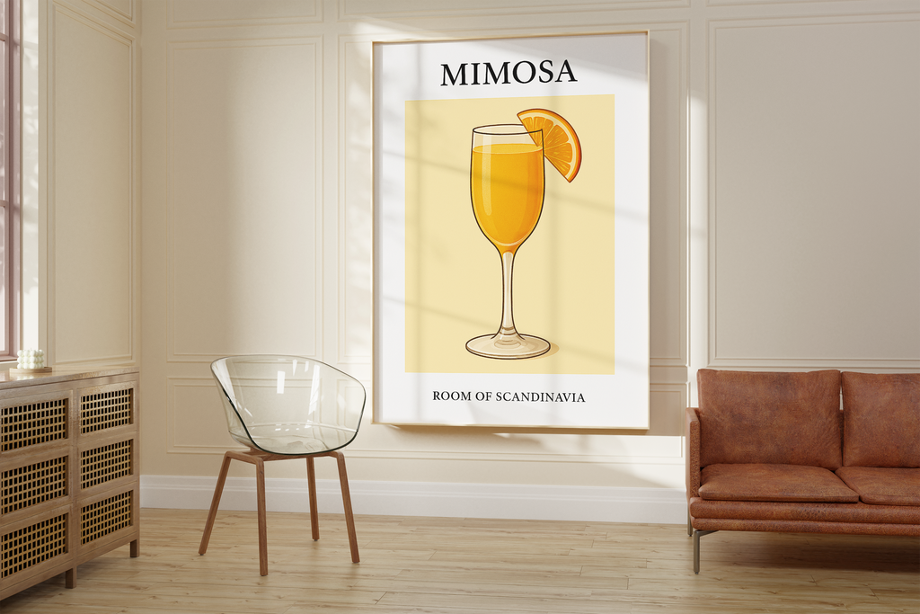 Retro Mimosa Cocktail Print