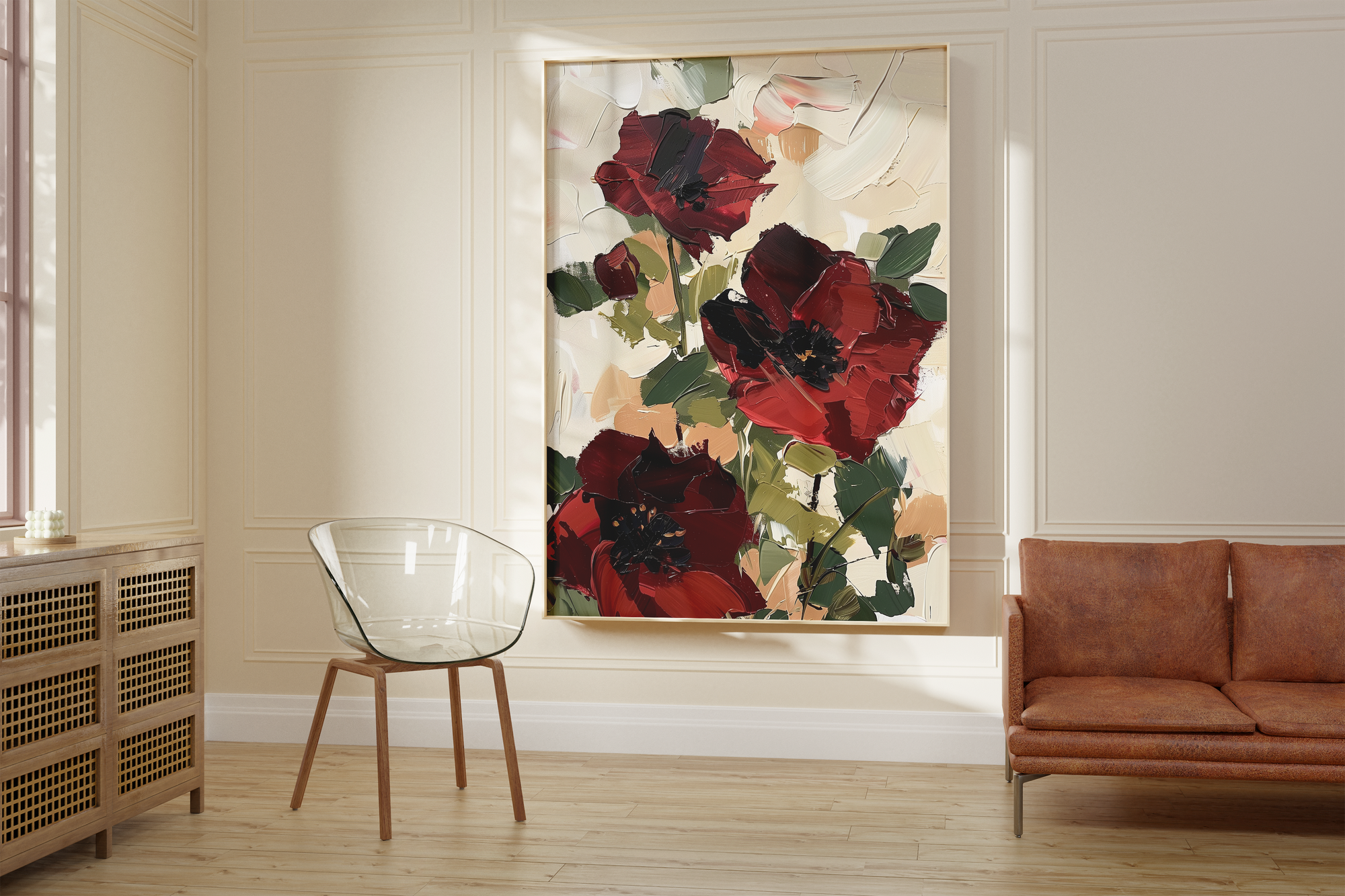 Vibrant Red Blooms Print