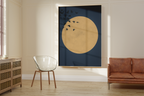 Japandi Blue Moon Print