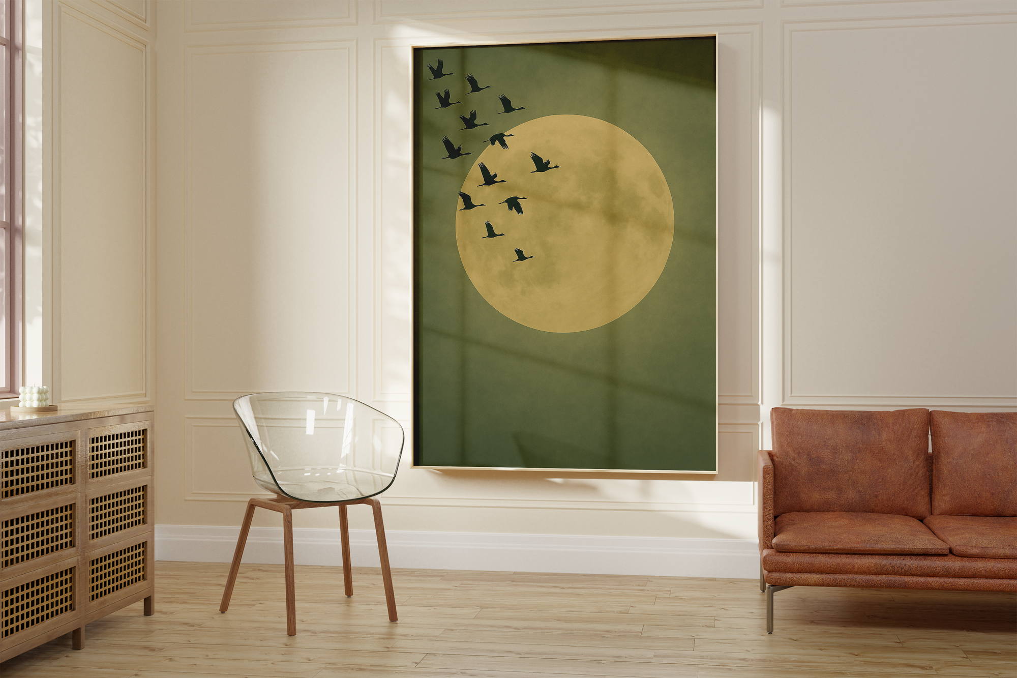 Japanese Green Neutral Print