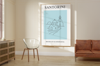 Santorini Minimalist City & Travel Print