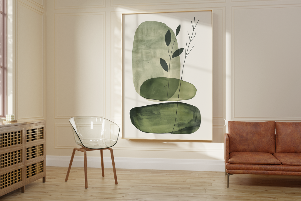 Soft Green Composition Print