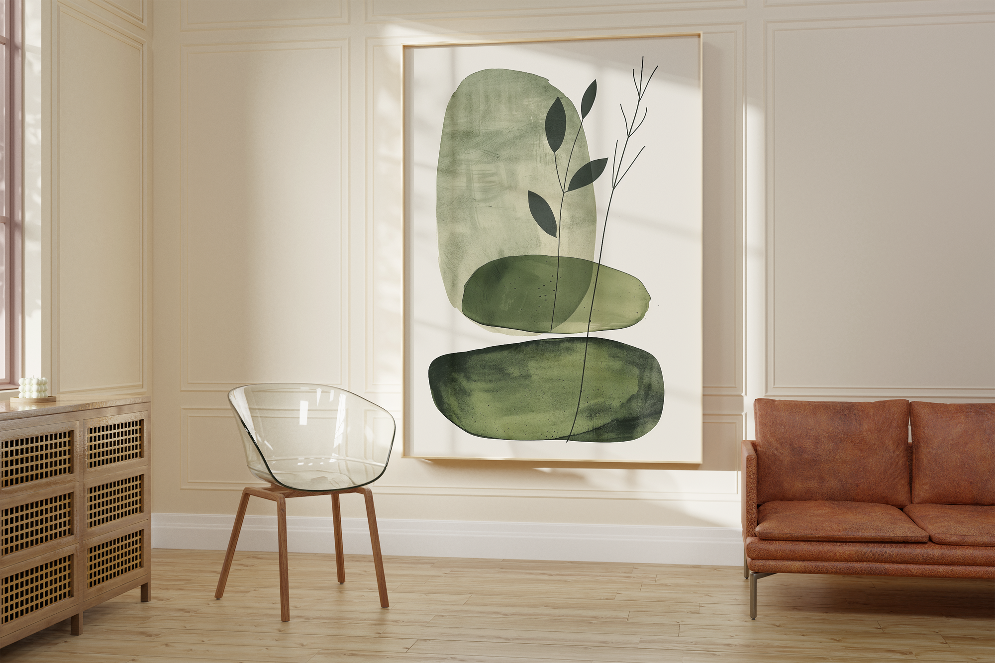 Soft Green Composition Print