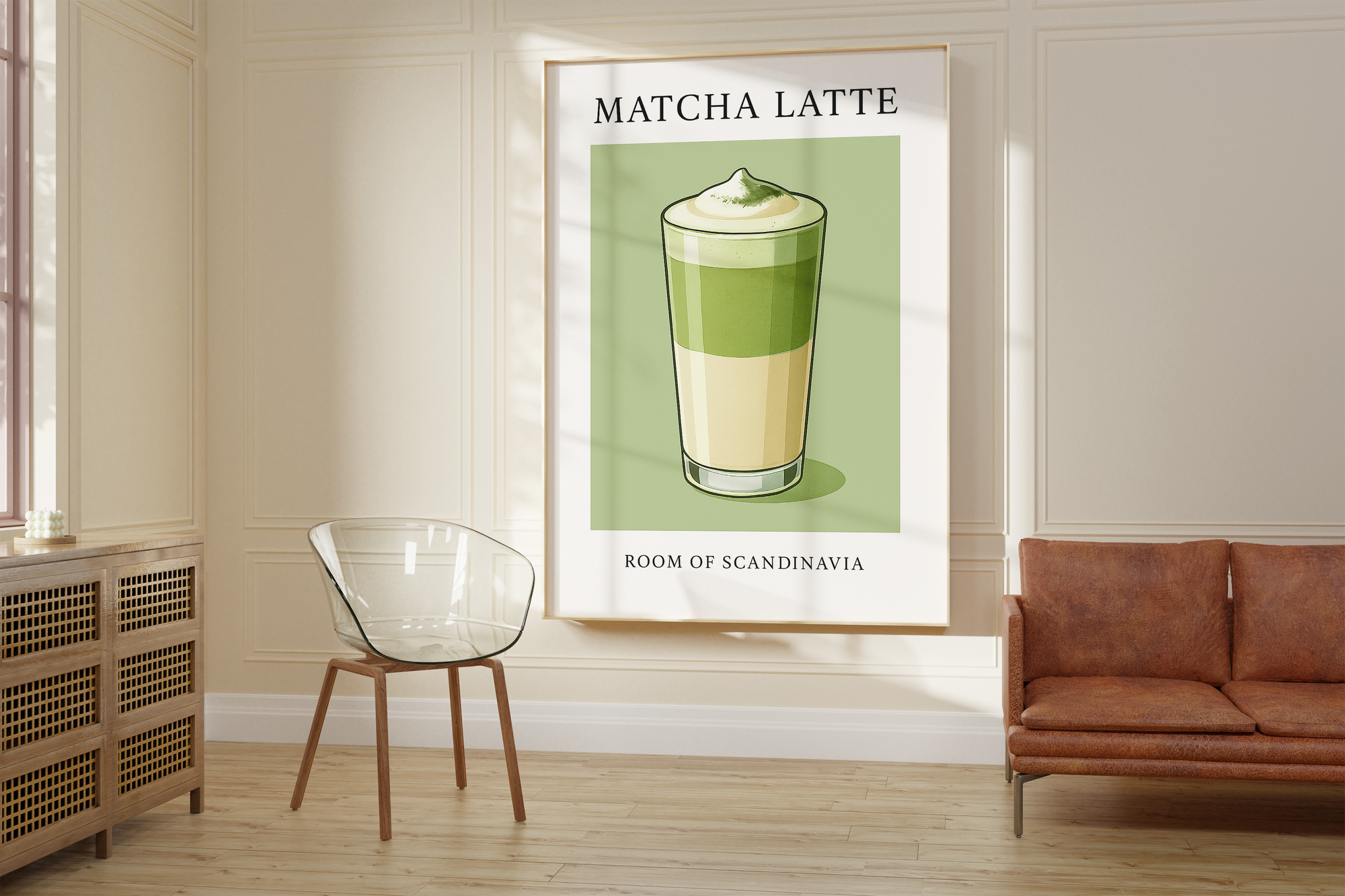 Retro Matcha Latte Print