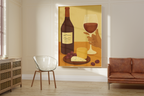 Warm Neutral Wine Art Print