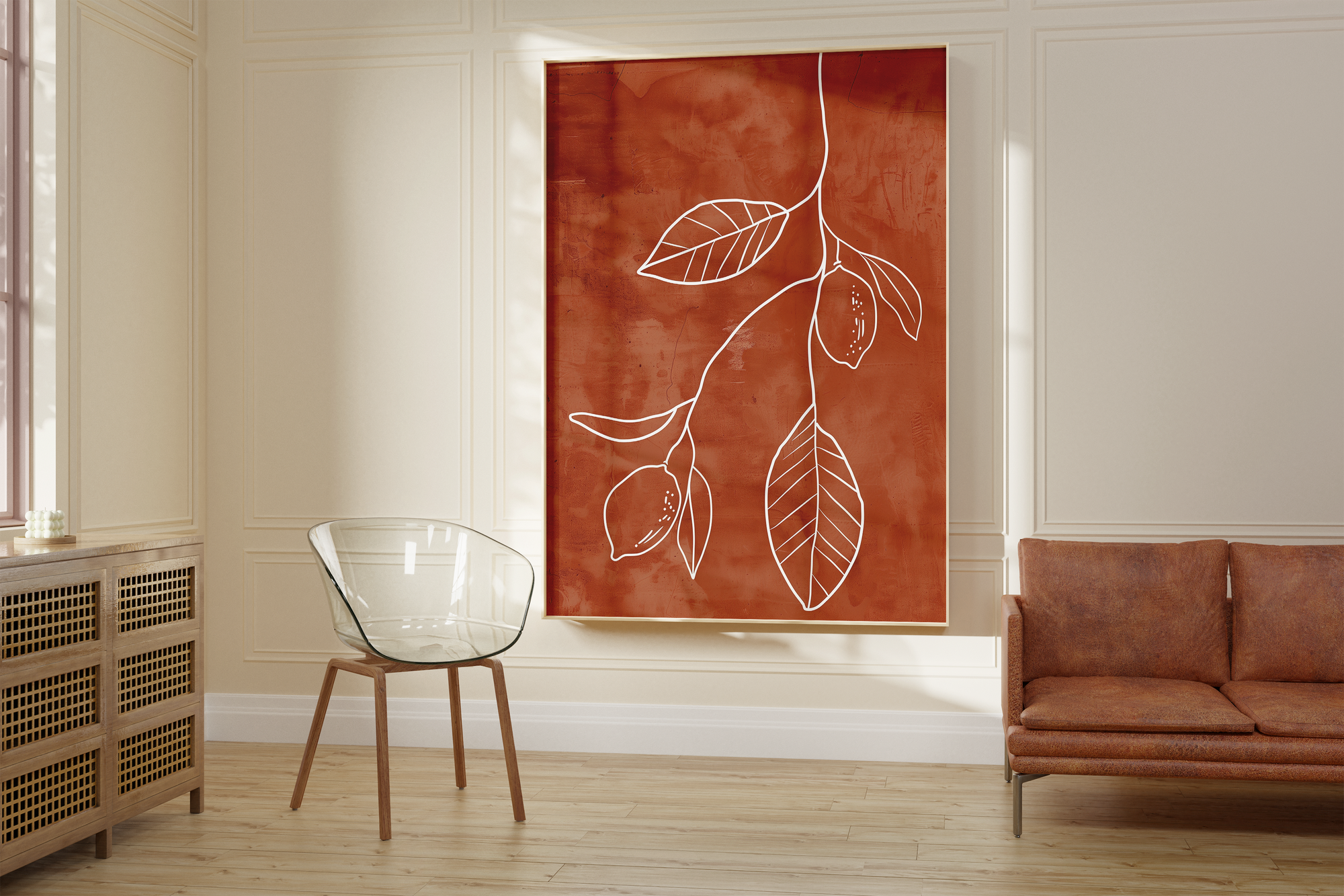 Citrus Line Drawing Print