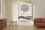 Japandi Blue Sun Print