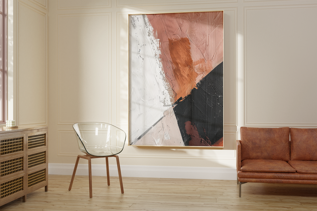 Warm Textured Brush Strokes Print