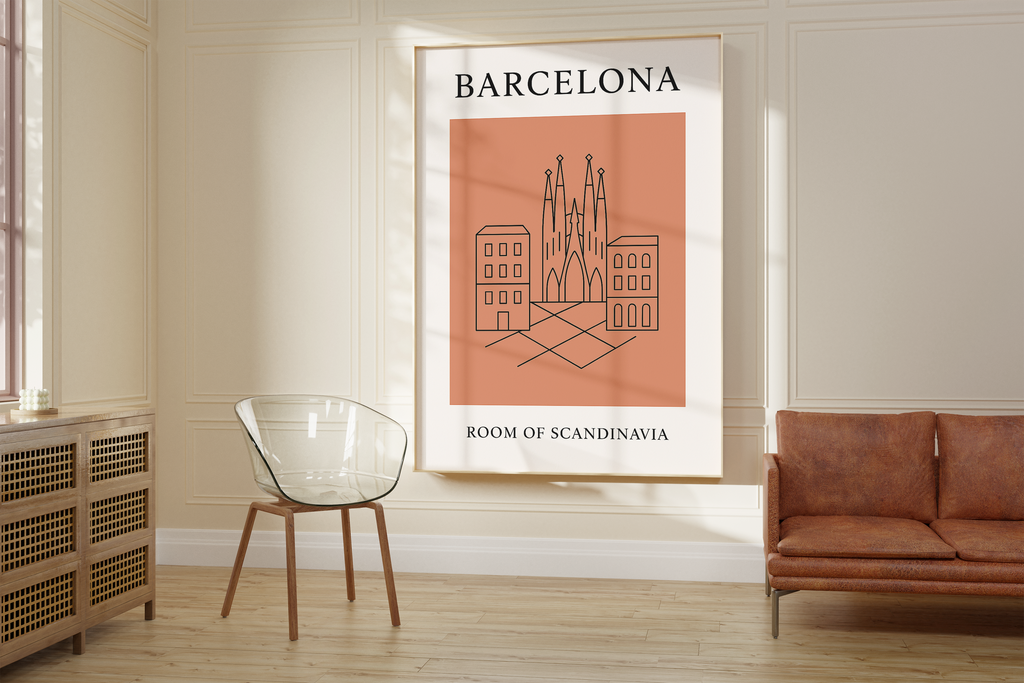 Barcelona Minimalist City & Travel Print
