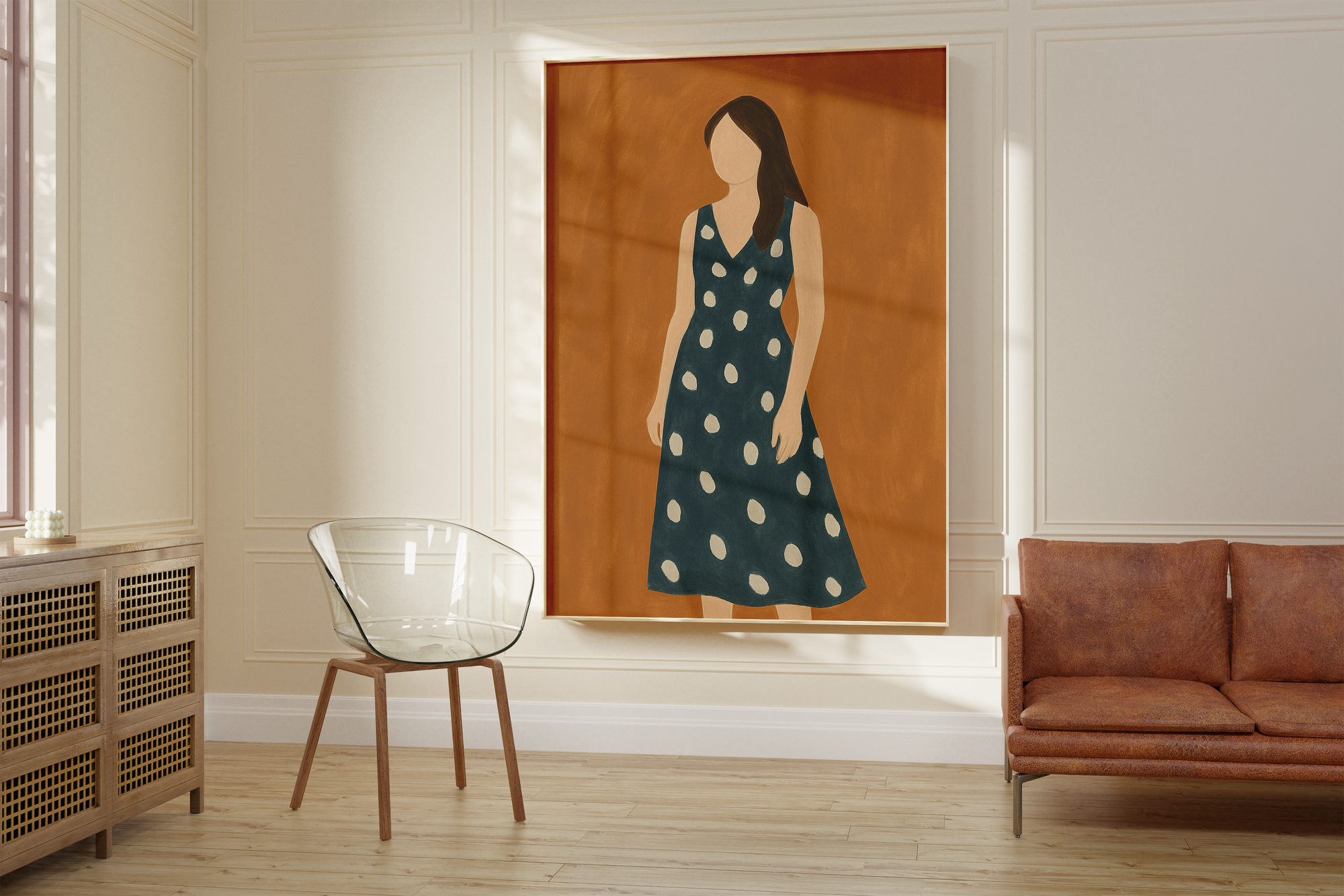 Calm Modern Abstract Woman Print