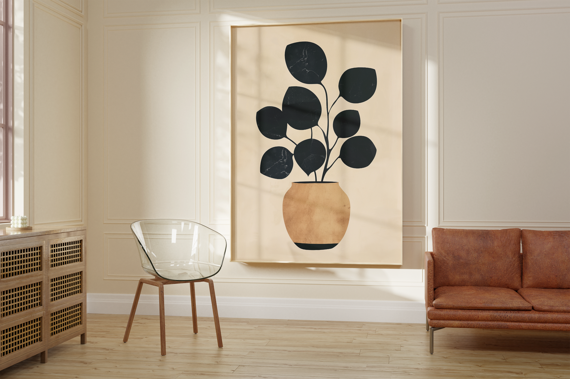 Earthy Vase Botanical Print