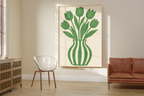 Scandinavian Green Vase Print