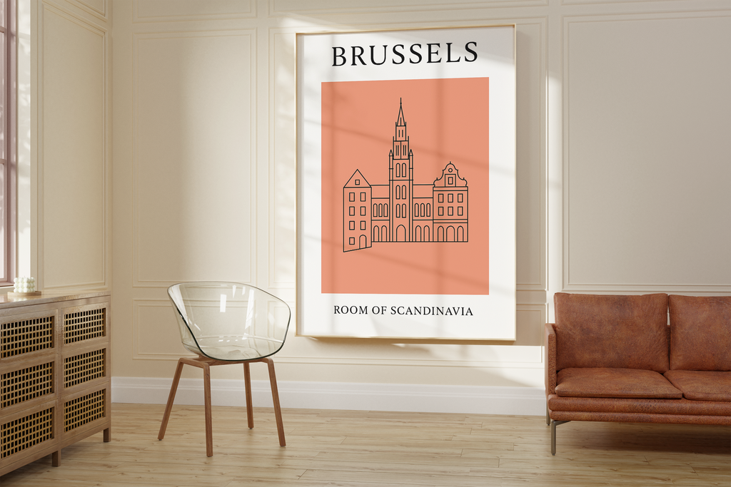Brussels Minimalist City & Travel Print