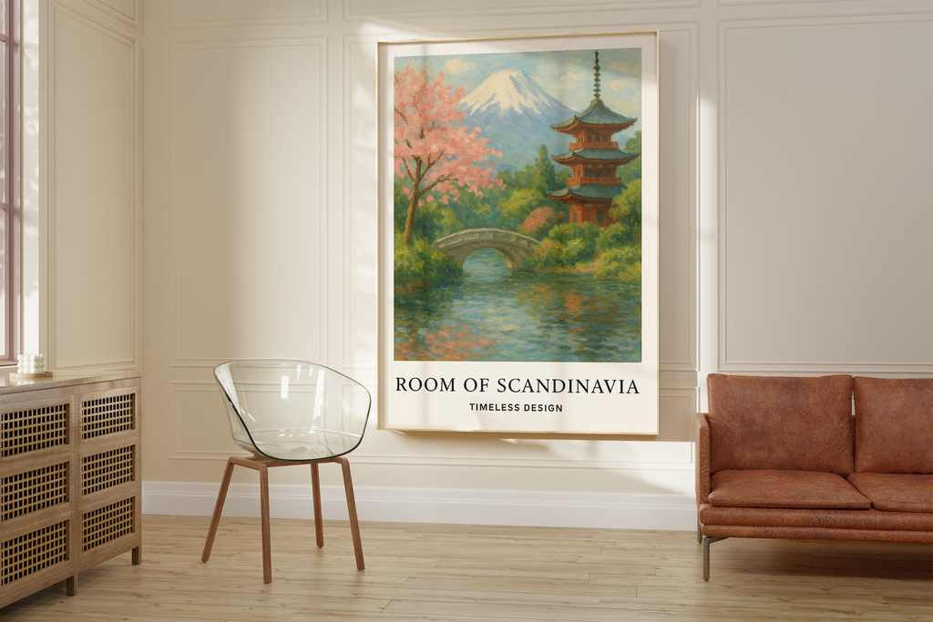 Blossoms of Tranquility Japandi Print