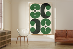 Graphic Retro Green Print