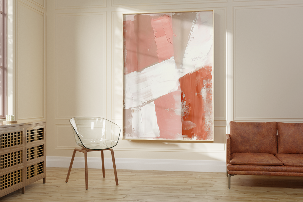 Peach Terracotta Color Calm Print