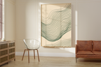 Flowing Wave Lines Print