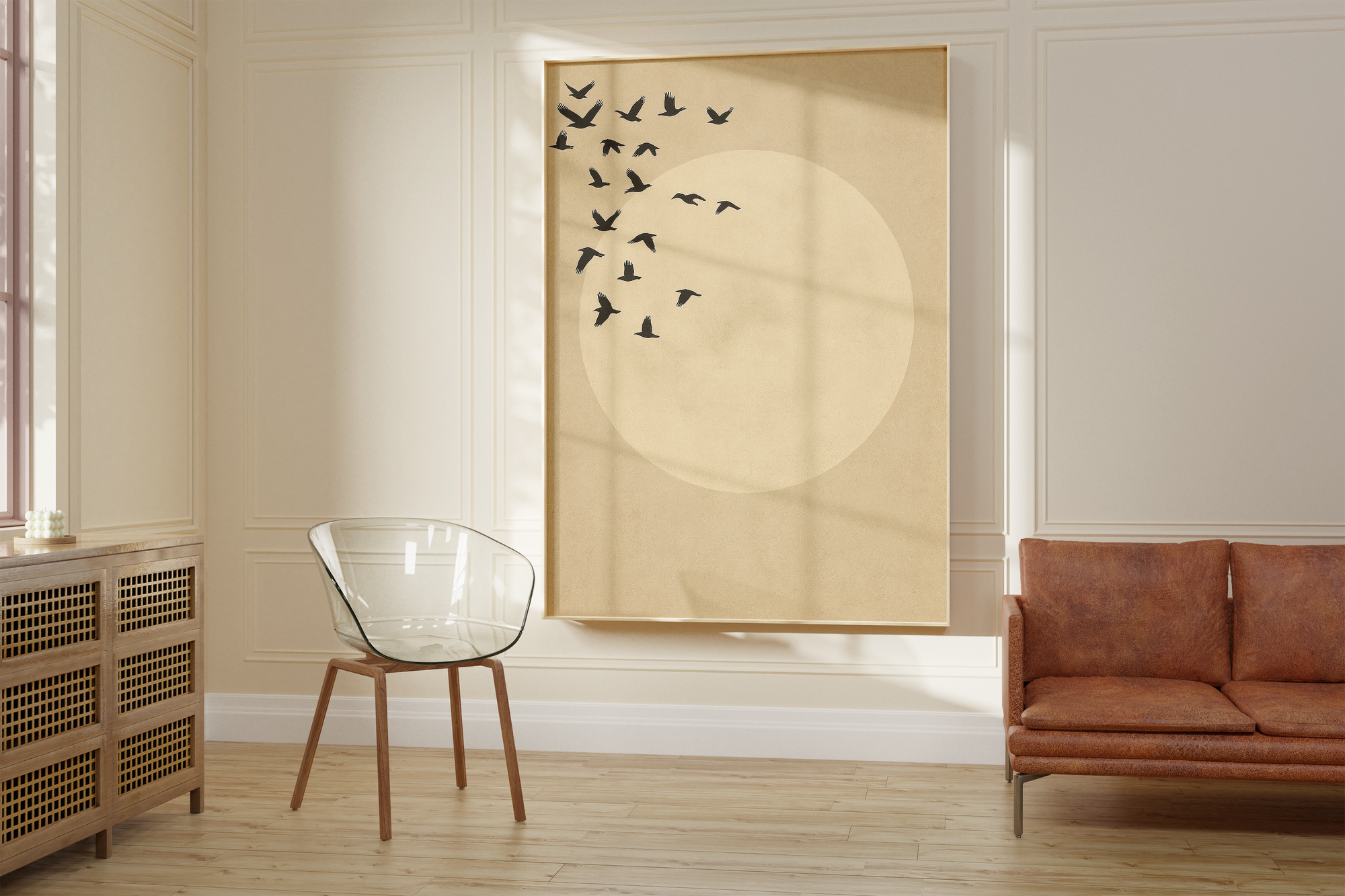 Japandi Beige Earth Tone Print