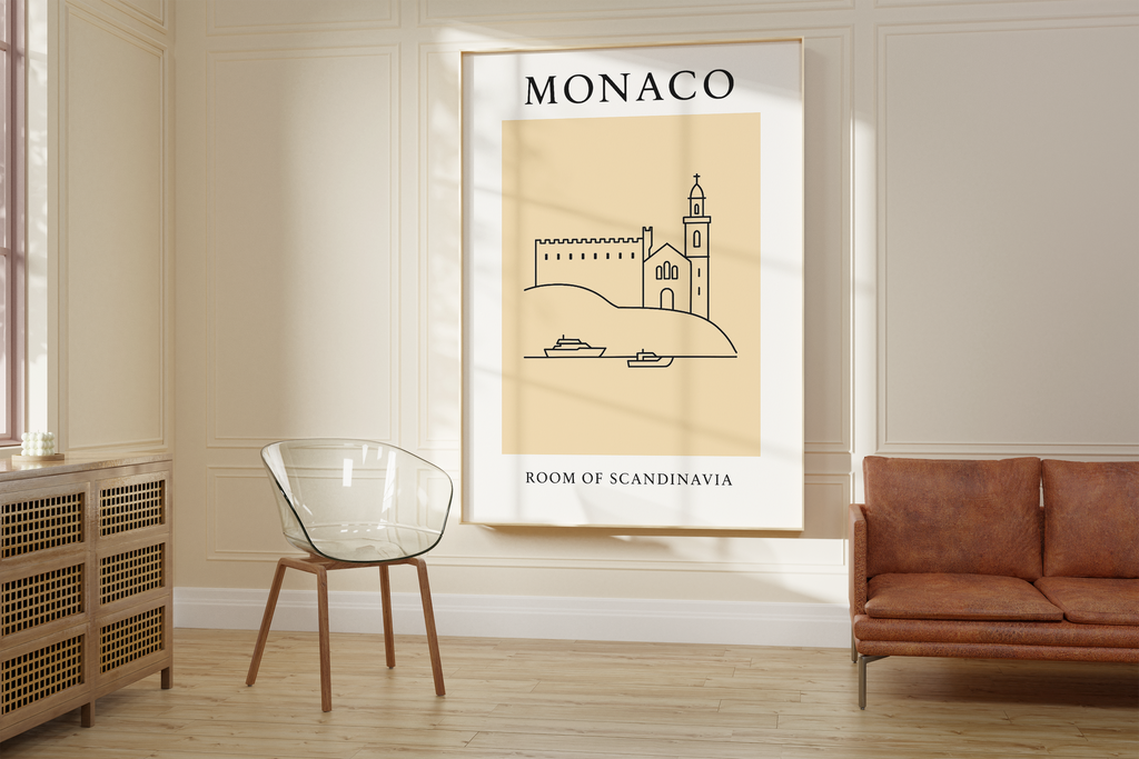 Monaco Minimalist City & Travel Print