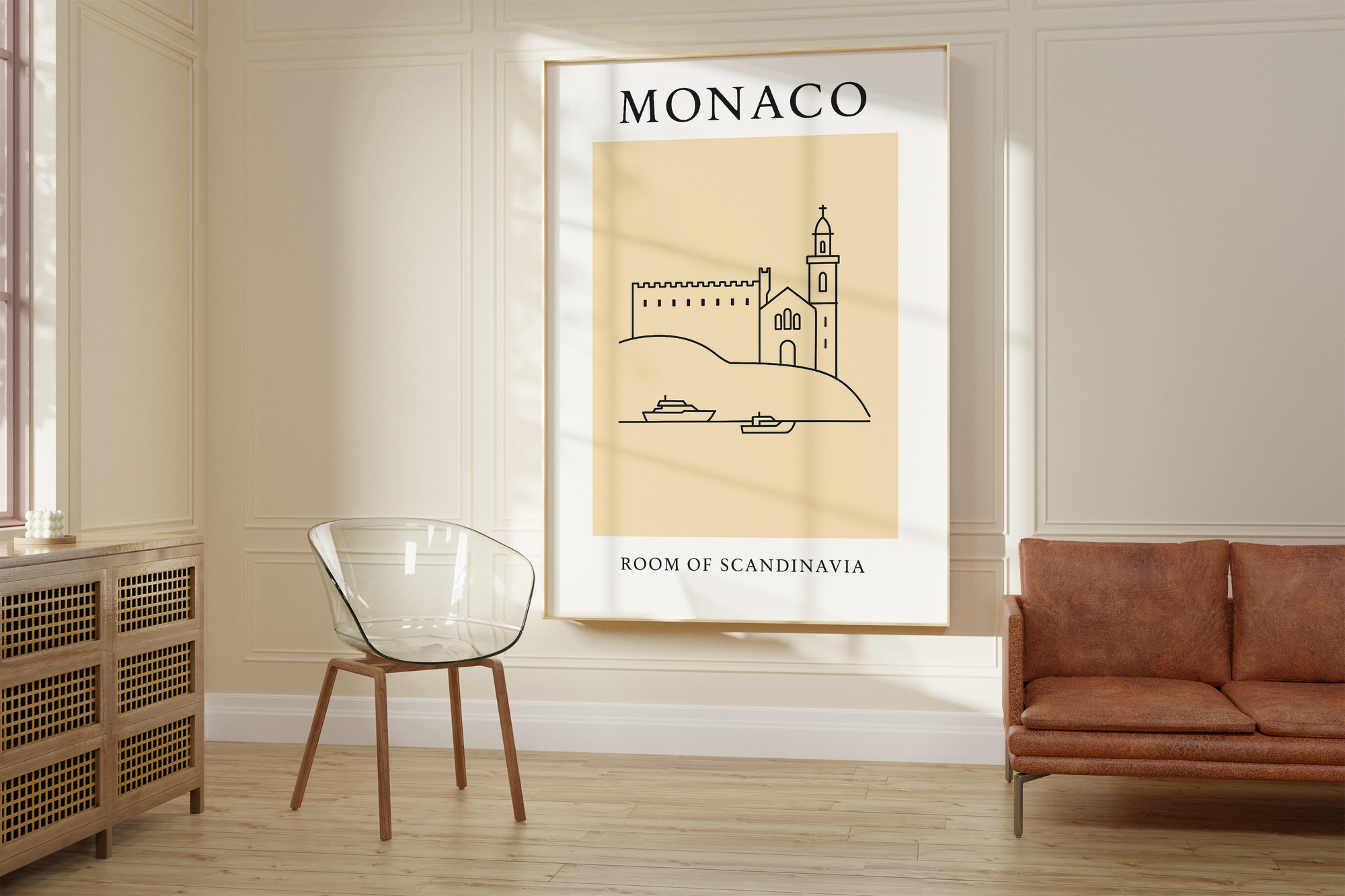 Monaco Minimalist City & Travel Print