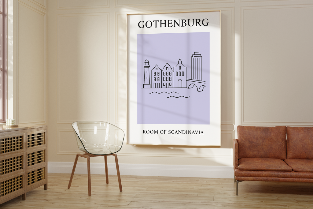 Gothenburg Minimalist City & Travel Print