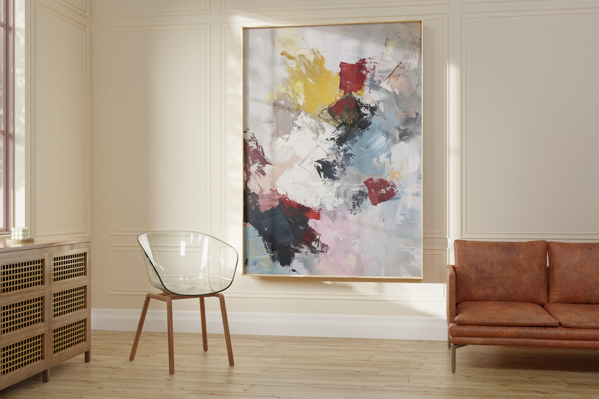 Abstract Layers of Color & Silence Print