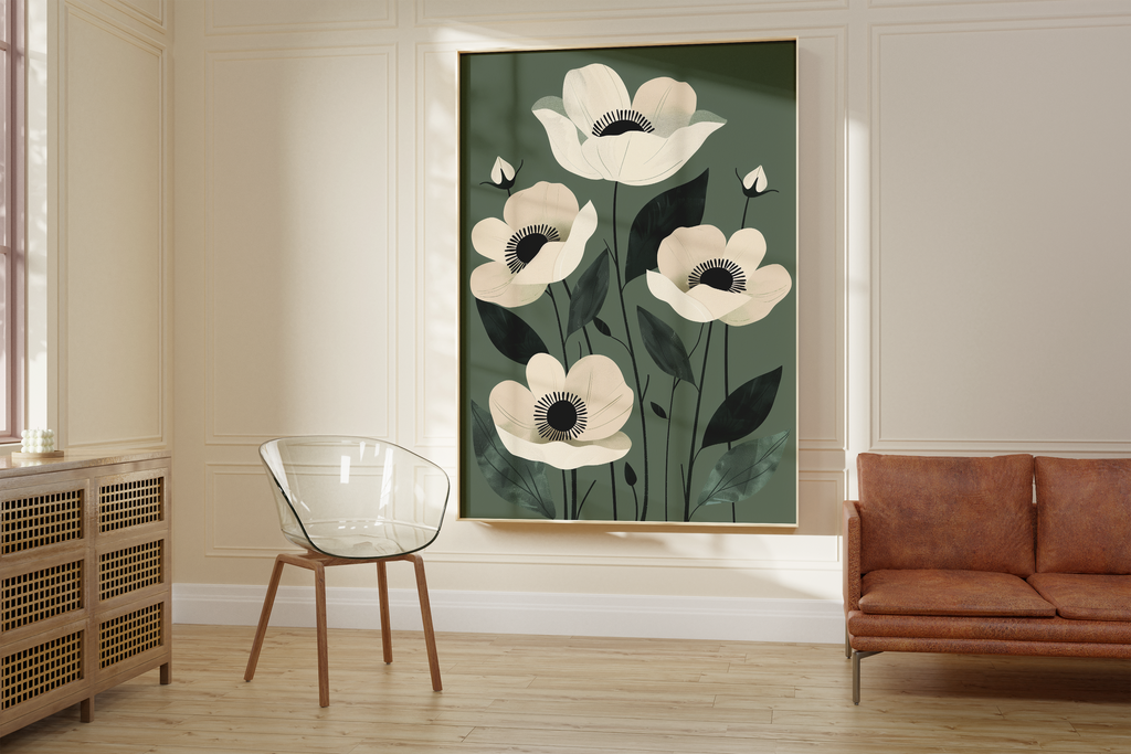 Cream Blossom Elegance Print