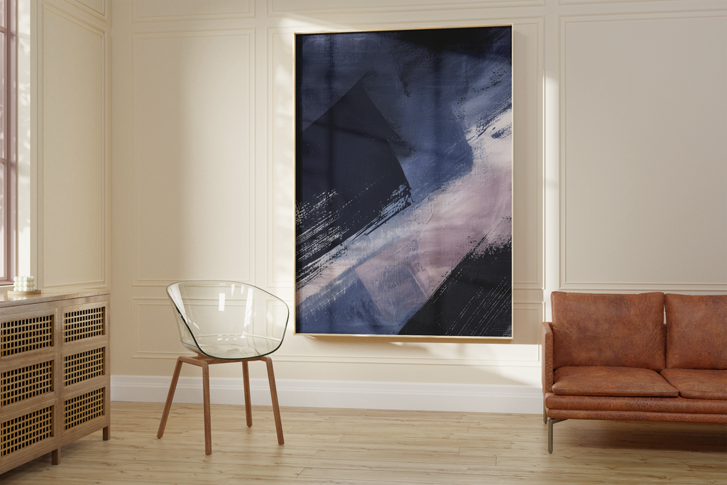 Indigo Lavender Hues Print