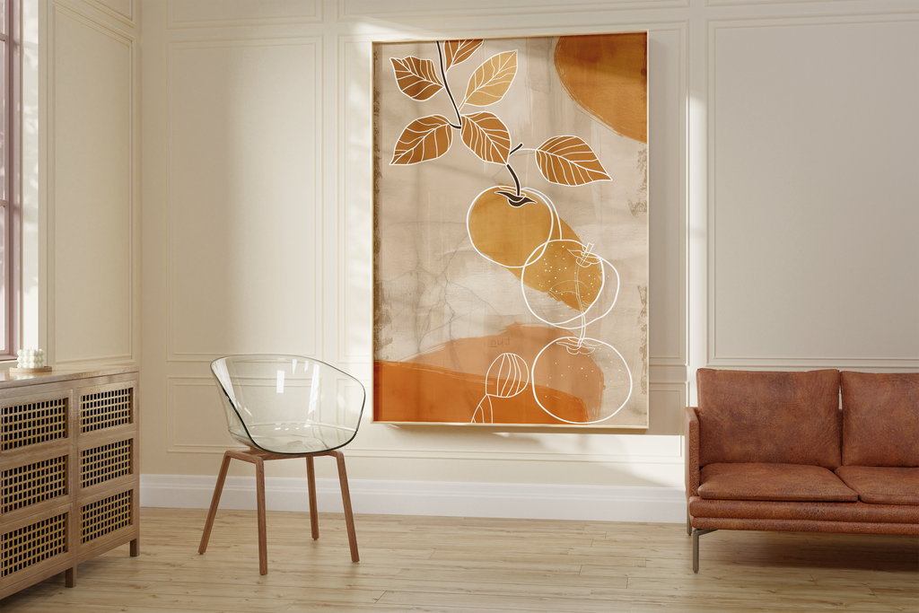 Scandinavian Orange Composition Print