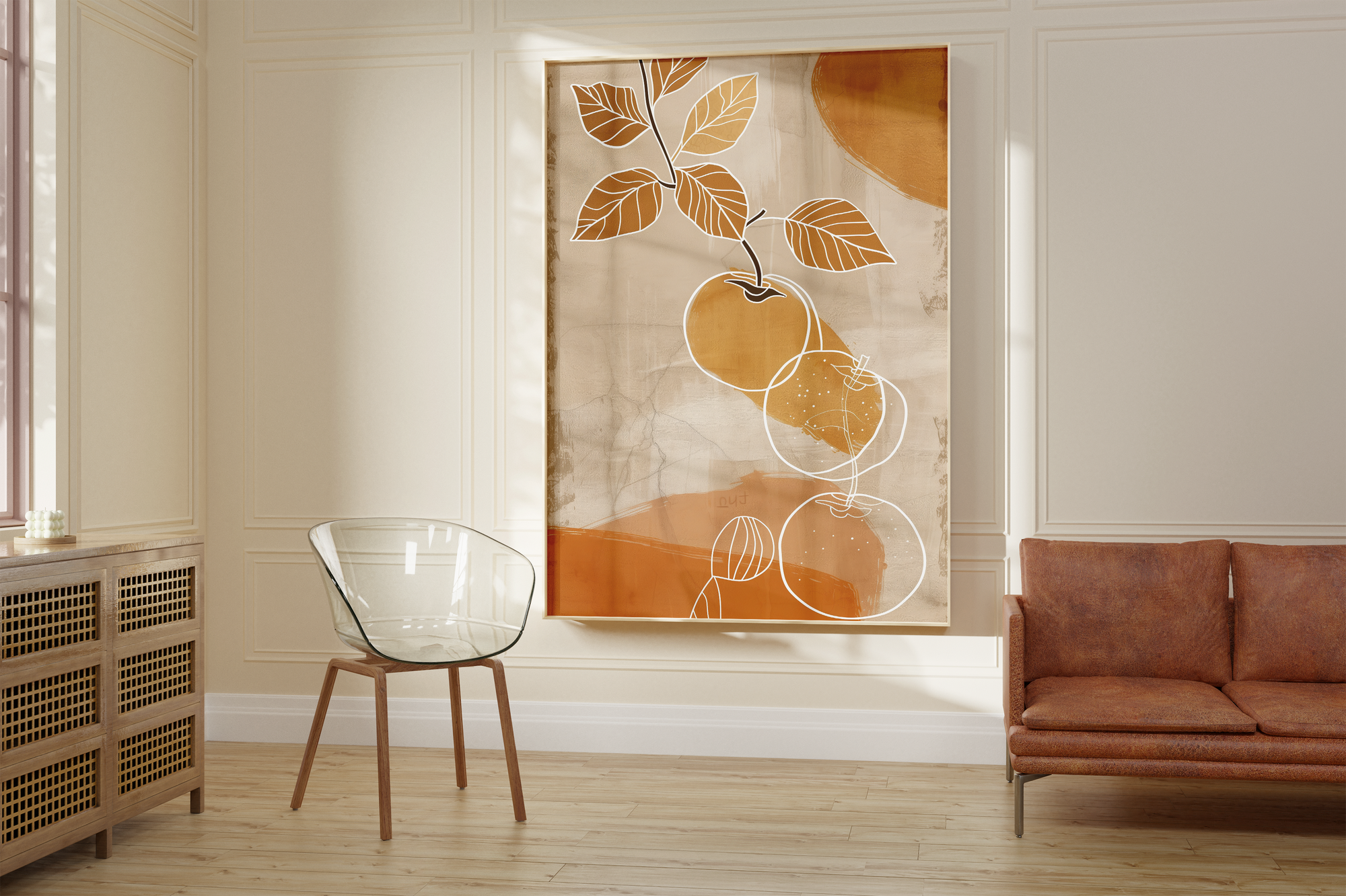 Scandinavian Orange Composition Print