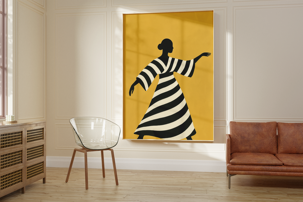 Yellow Minimalist Portrait Gallery Print