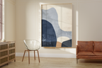 Blue Navy Shapes No.3 Print