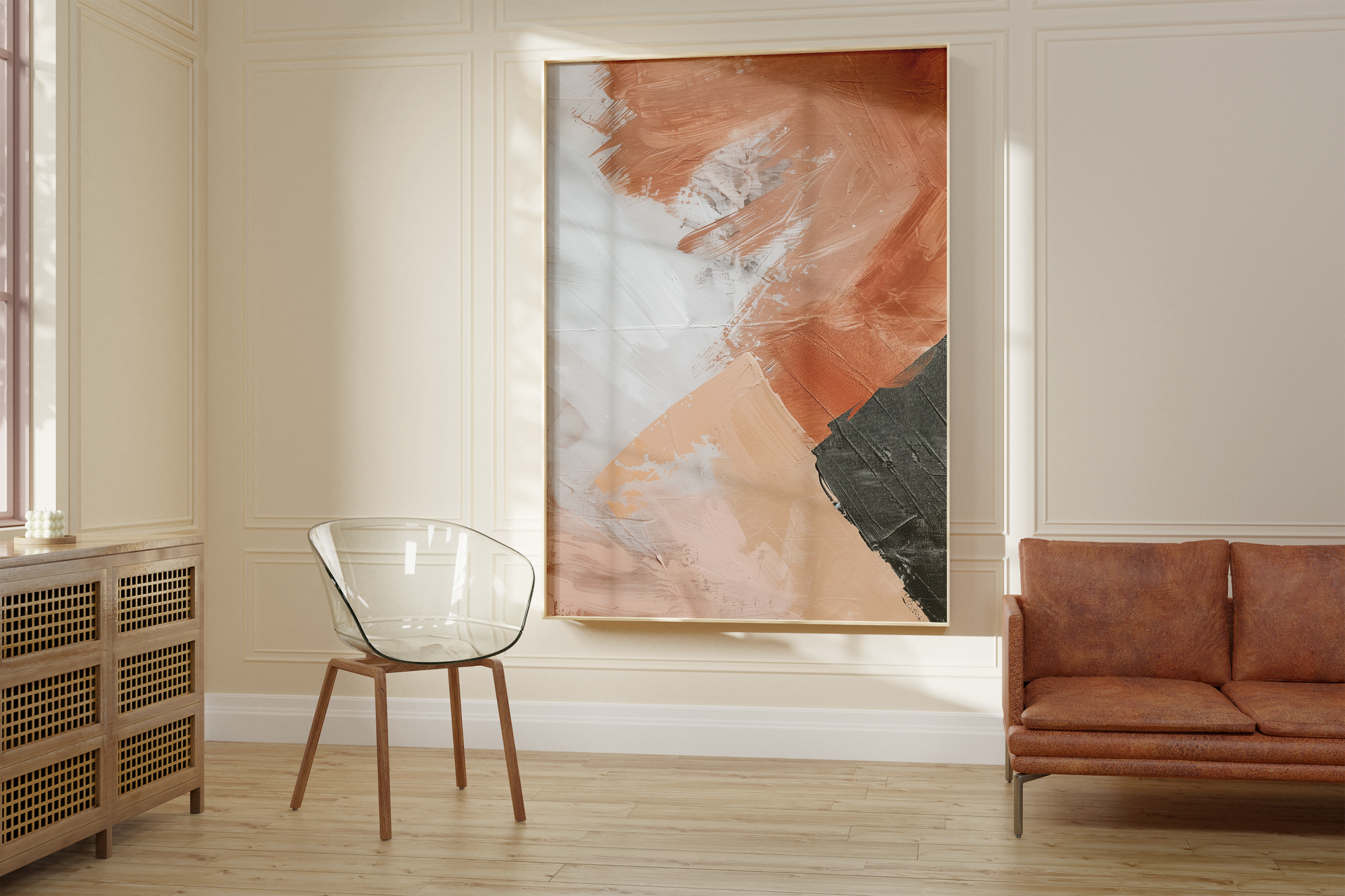 Brush Texture Warm Tones Print