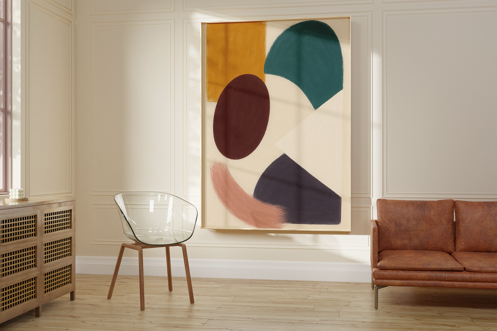 Geometric Color Harmony Print