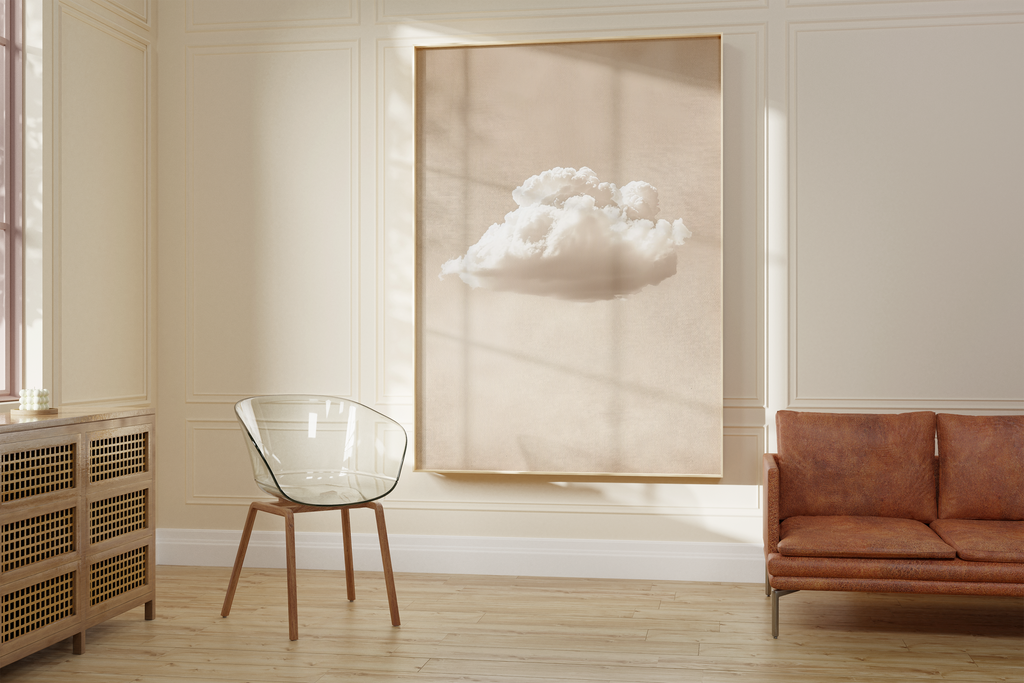 Soft Beige Sky Print