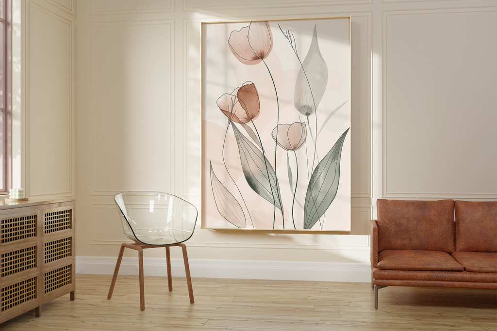 Blush Tulip Elegance Print