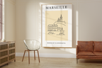 Marseille Minimalist City & Travel Print