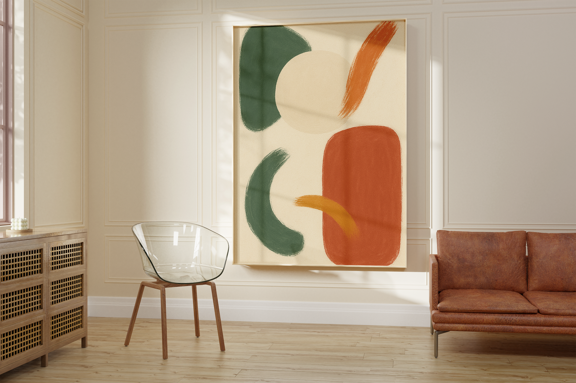 Geometric Color Harmony Print