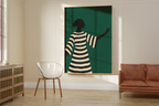 Green Minimalist Portrait Gallery Print