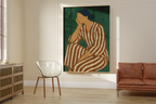 Green Calm Abstract Woman Print